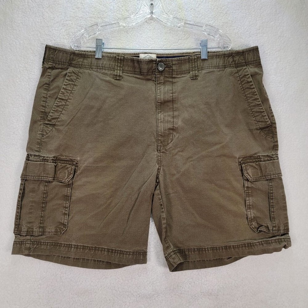 St. John's Bay Brown Stretch Relaxed Fit Classic Casual Active Cargo Shorts
